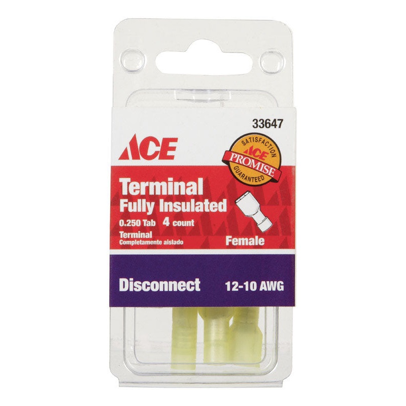 Ace Industrial Female Disconnect Nylon Yellow 4