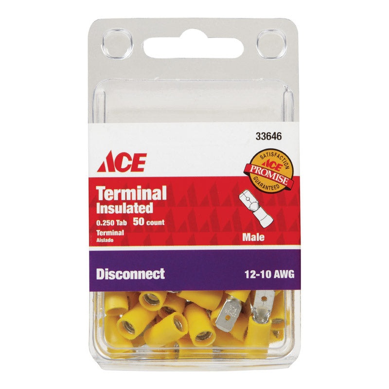 Ace Industrial Male Disconnect Vinyl Yellow 50