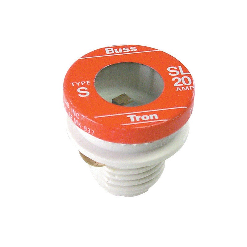 Bussmann Tamper Proof Plug Fuse 20 amps 125 volts 3 pk For Small Motor And Inductive Load Circuits