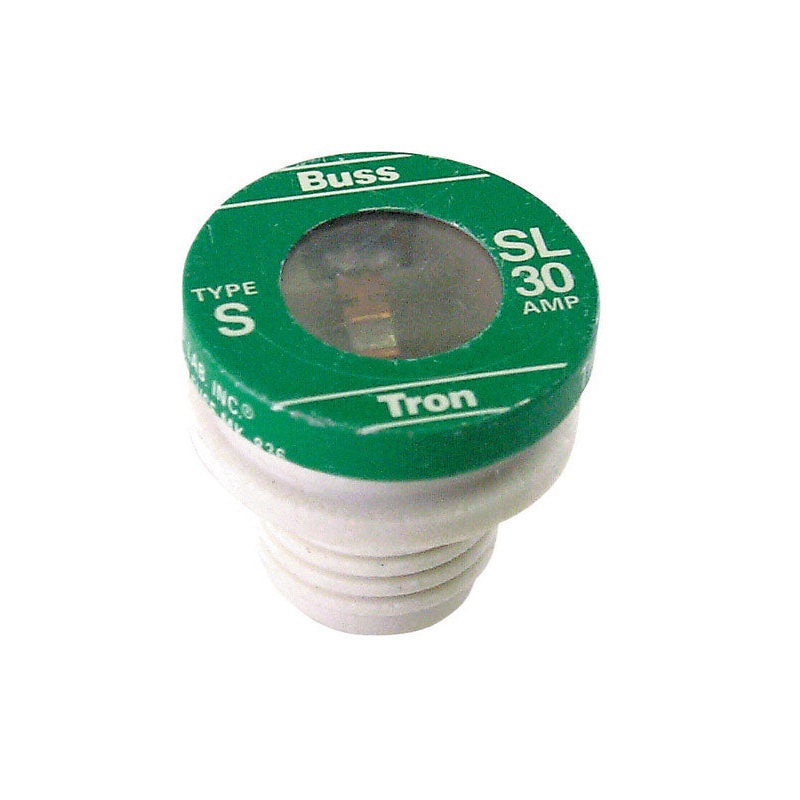 Bussmann Tamper Proof Plug Fuse 30 amps 125 volts 3 pk For Small Motor And Inductive Load Circuits