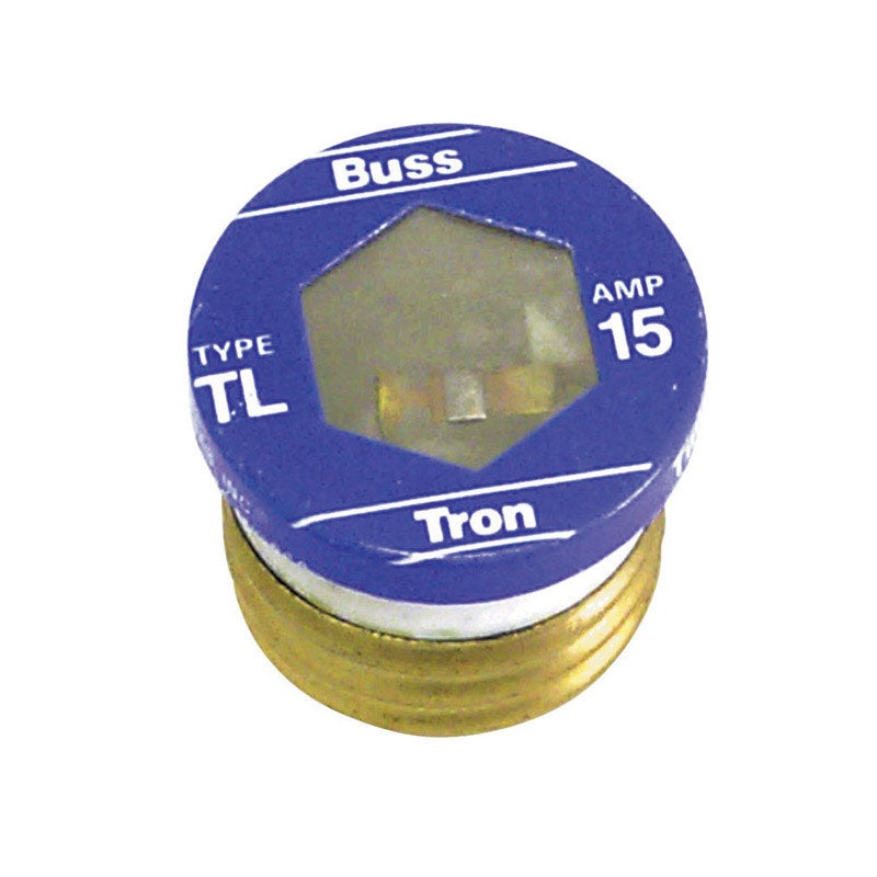 Bussmann Time Delay Plug Fuse 15 amps 125 volts 3 pk For Small Motor And Inductive Load Circuits