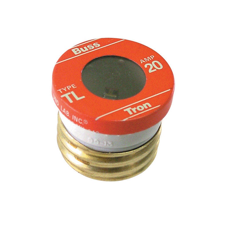 Bussmann Time Delay Plug Fuse 20 amps 125 volts 3 pk For Small Motor And Inductive Load Circuits