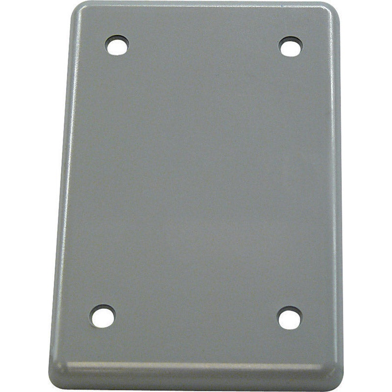 Cantex Rectangle PVC 1 gang Electrical Cover For Single Gang FS Type Box Gray
