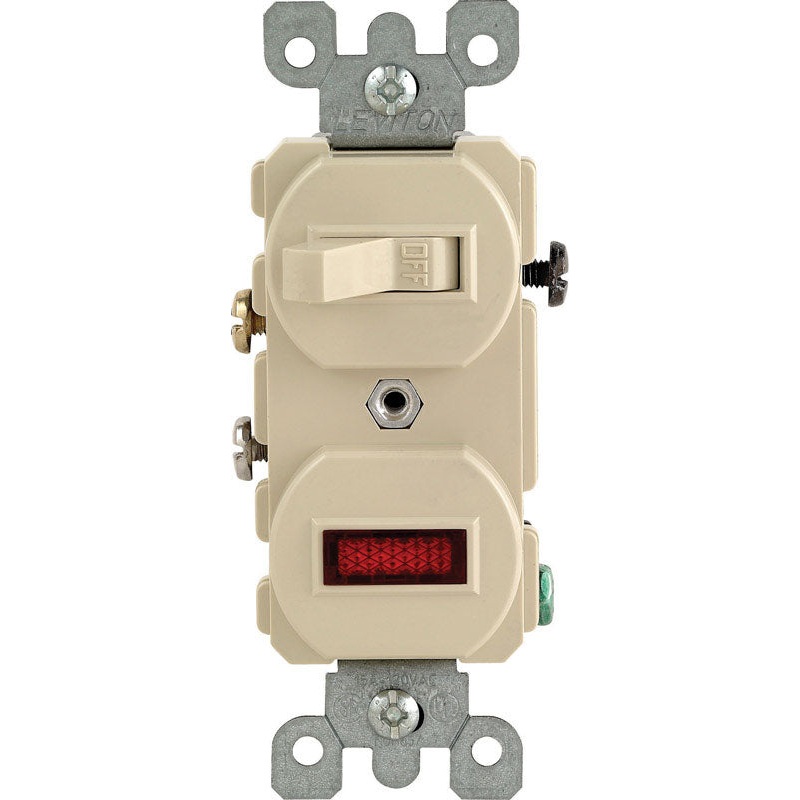 Leviton 1 15 amps Ivory Combination Combination Combination Switch 1