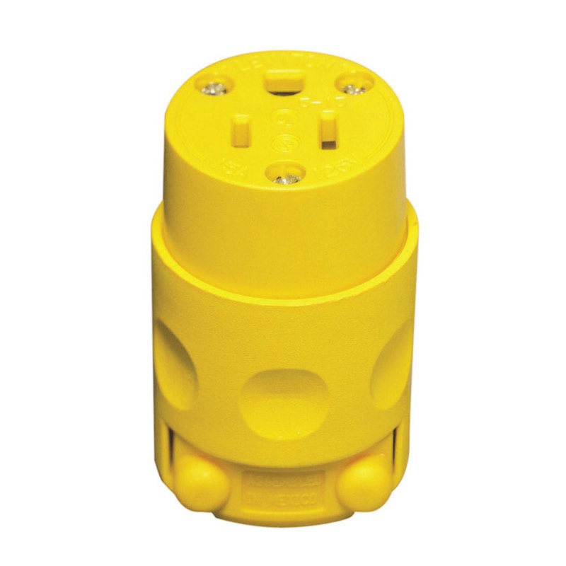 Leviton Cord Outlet 15 amps 5-15R 125 volts Yellow