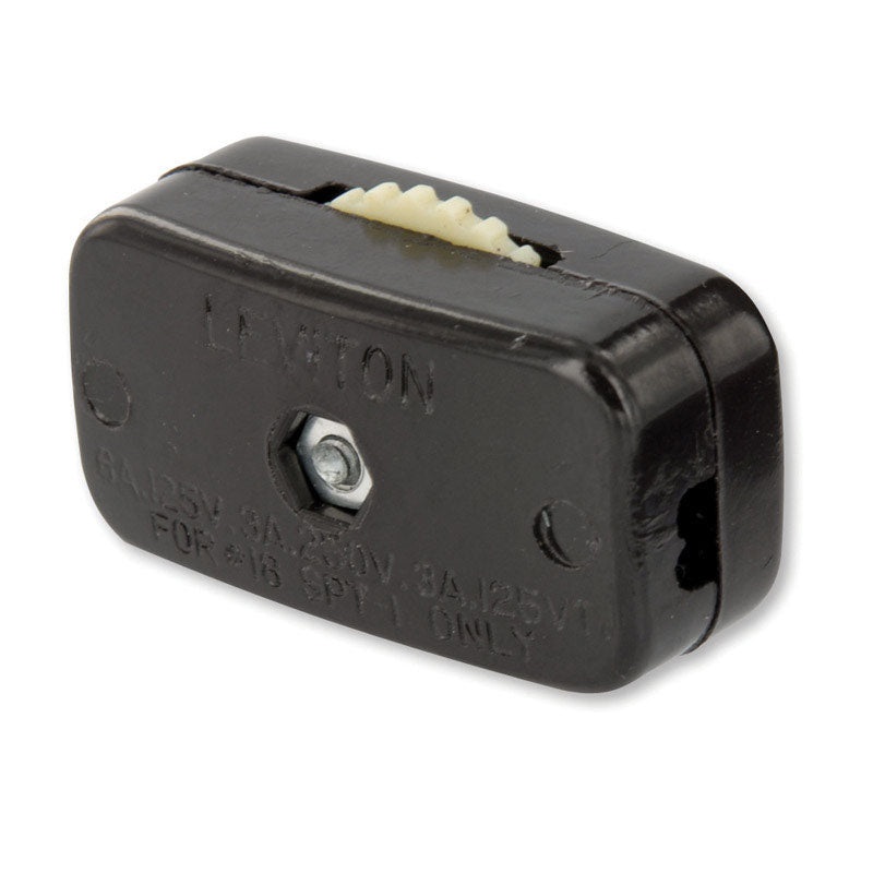 Leviton Rotary Switch Single Pole Feed Thru Rotary 6 Amp 125 volts Brown, Ivory CSA Carded