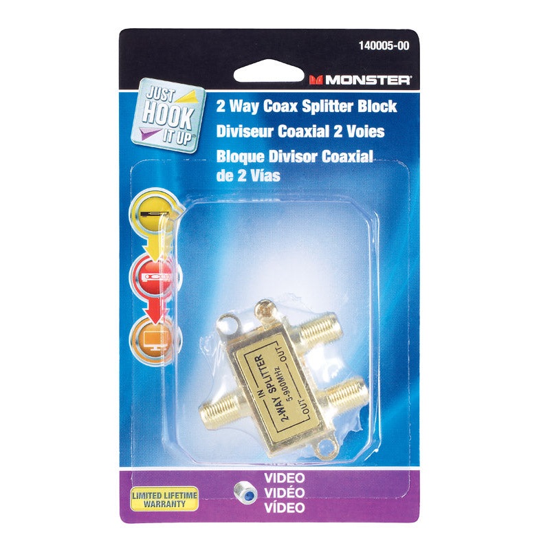 Monster Cable 2 Way Coax Splitter 1