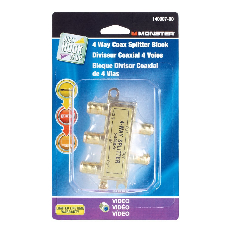 Monster Cable 4 Way Coax Splitter 1