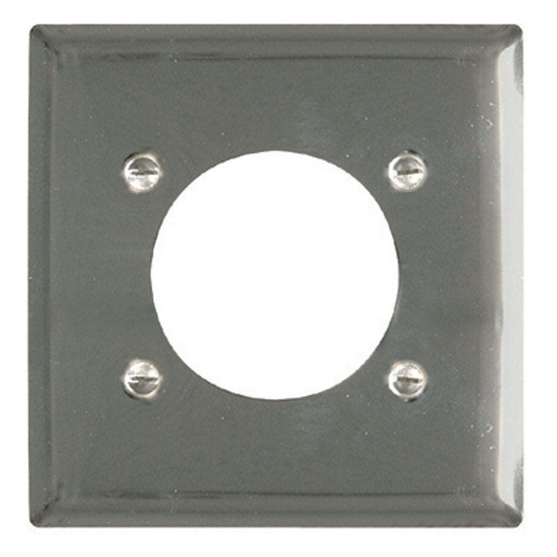 Pass & Seymour 1 gang Chrome Steel Power Outlet Wall Plate 1 pk