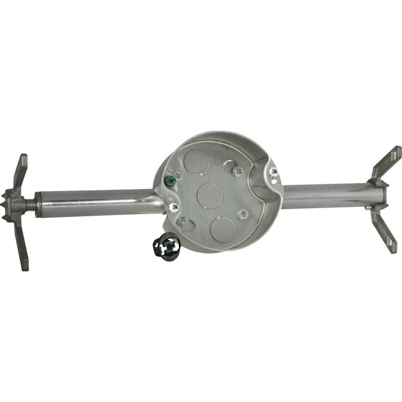 Raco 2-3/4 in. H Round 1 Gang Fan Box 1/2 in. Gray Steel