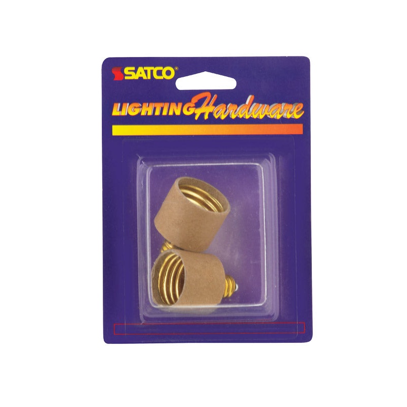 Satco Socket Adapter Candelabra to Medium Golden