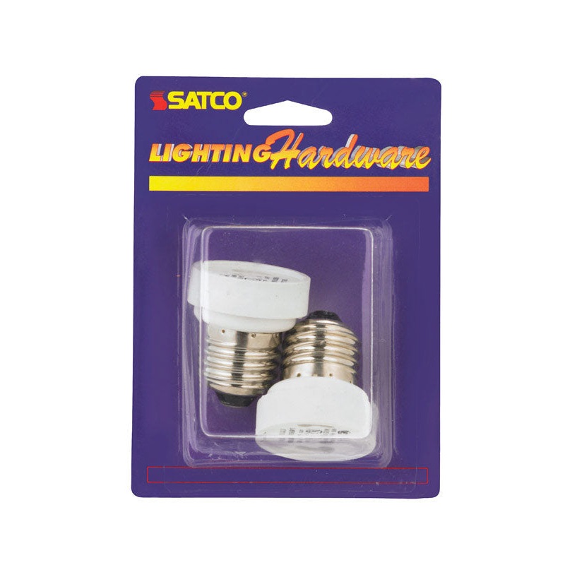 Satco Socket Adapter Medium to GU24 White
