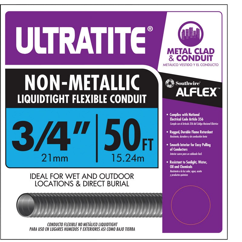 Southwire 3/4 in. Dia. x 50 ft. L Thermoplastic Flexible Electrical Conduit For LFNC-B