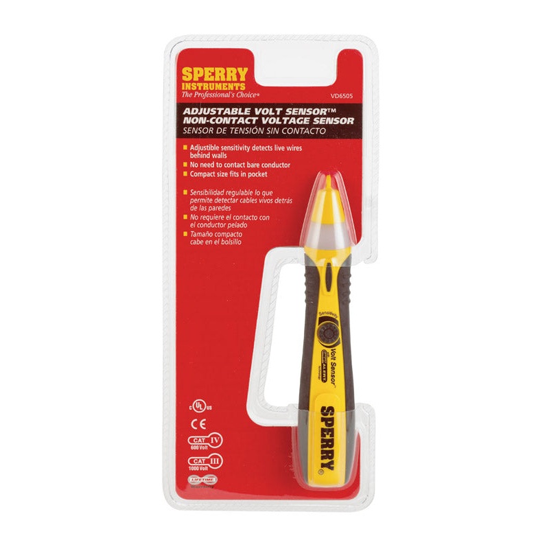 Sperry Voltage Detector 12-1000 VAC Black/Yellow