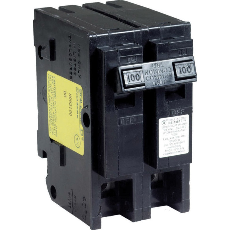 Square D HomeLine Double Pole 100 amps Circuit Breaker