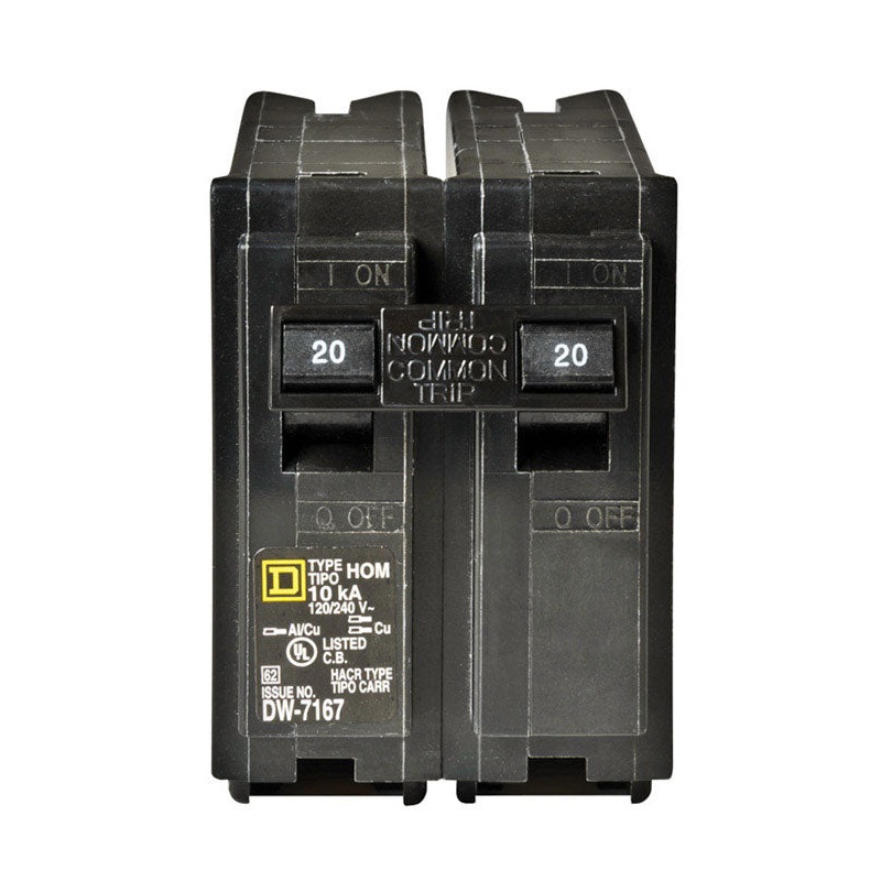 Square D HomeLine Double Pole 20 amps Circuit Breaker