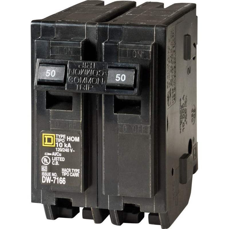 Square D HomeLine Double Pole 50 amps Circuit Breaker