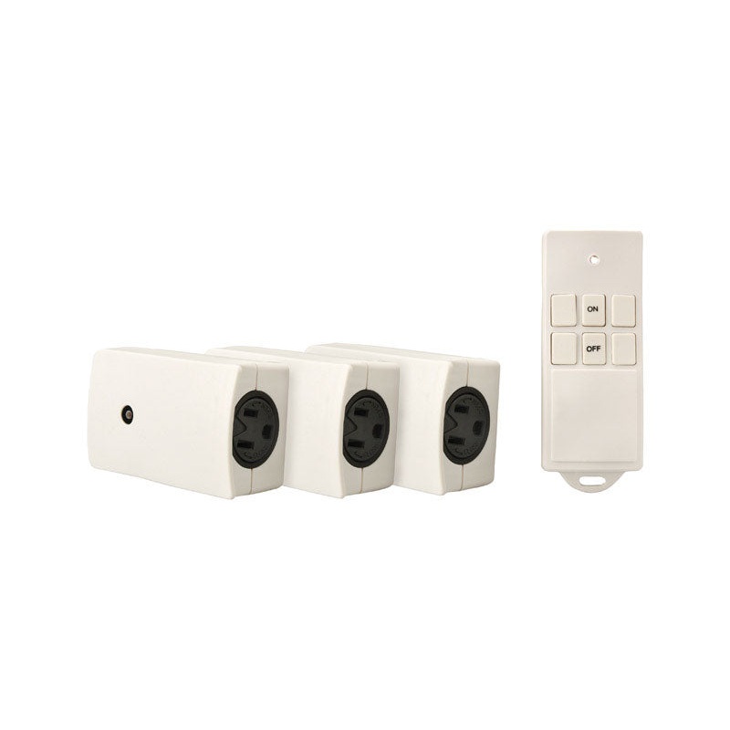 Woods 13 amps Wireless Remote Receptacle Set 3 pk