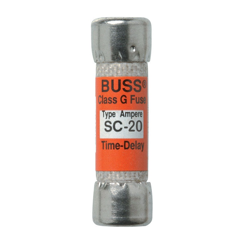Bussmann Midget Fuse 20 amps 600 volts 7/16 in. Dia. x 1-5/16 in. L 2 pk For Branch Circuit
