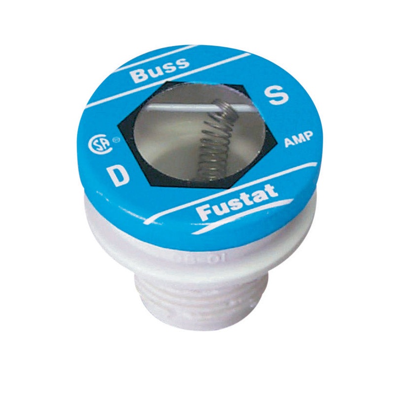 Bussmann Type S Plug Fuse 10 amps 125 volts 1-3/16 in. Dia. x 1-1/4 in. L 1 pk For Residential Loa