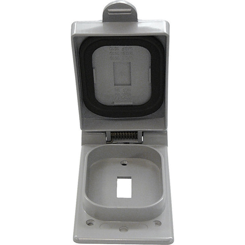 Cantex Rectangle PVC 1 gang Toggle Cover For Single Gang FS Type Box Gray