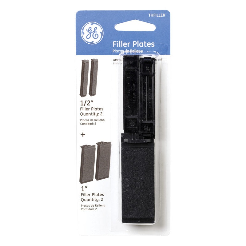 GE 1 space 4 circuits Surface Single Pole Filler Plate