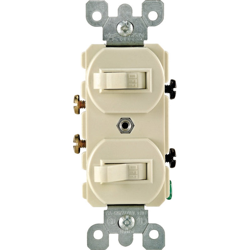 Leviton 1 15 amps Ivory Toggle Combination 1 Combination Switch