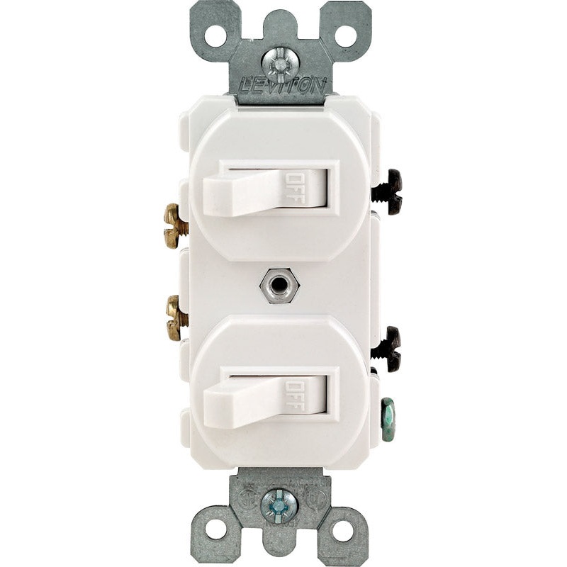Leviton 1 15 amps White Toggle Combination Switch 1 Combination