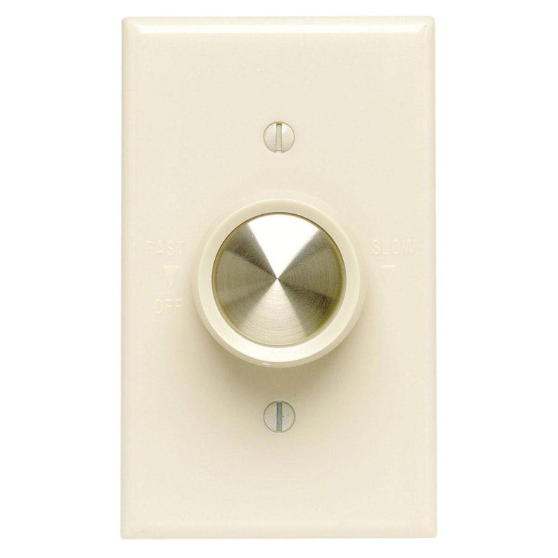 Leviton 5 amps 120 volts Single Pole Rotary Fan Control Switch Ivory