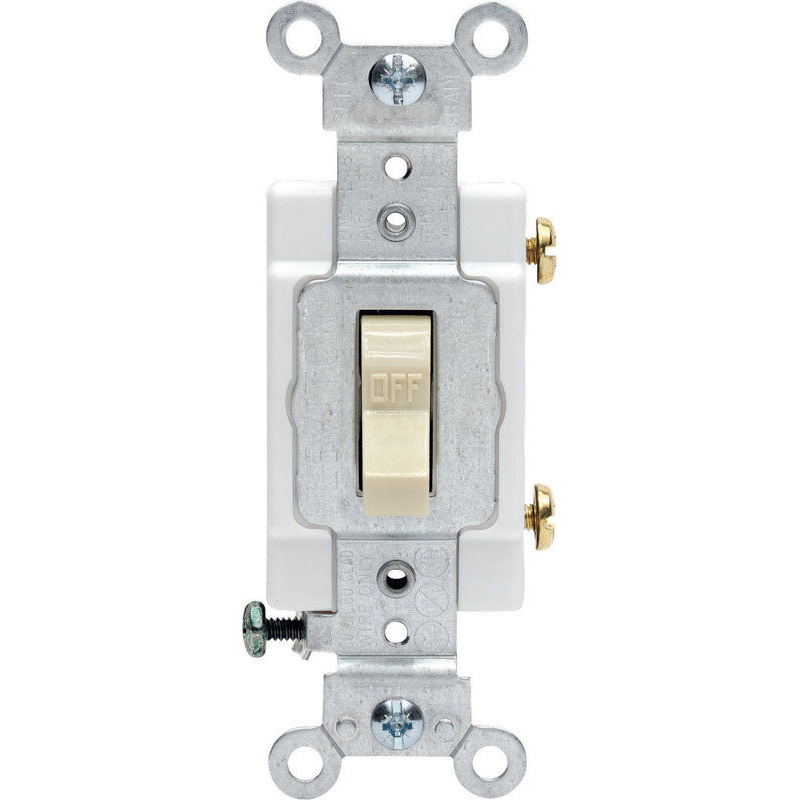 Leviton Commercial 20 amps 120/277 volts Single Pole Toggle Switch Ivory