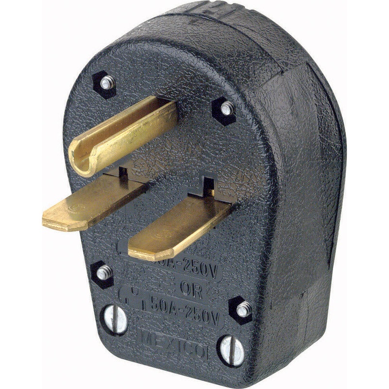 Leviton Commercial Thermoplastic Grounding Straight Blade Plug 6-30P/6-50P 14-6 AWG 2 Pole, 3