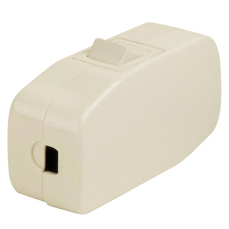 Leviton Cord Switch Single Pole Feed Thru On/Off 3 Amp 125 volts Ivory CSA Carded