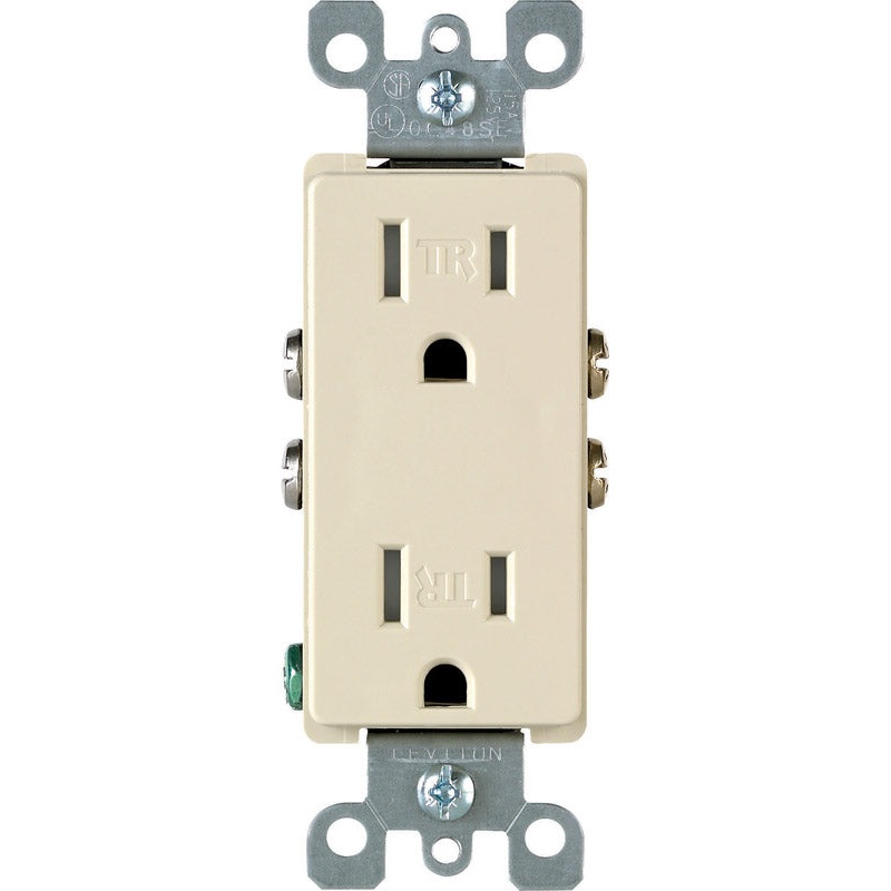 Leviton Decora Electrical Receptacle 15 amps 5-15R 125 volts Ivory