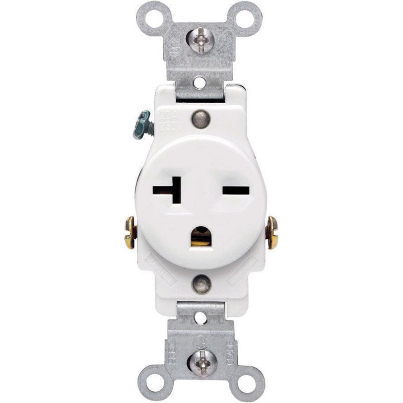 Leviton Electrical Receptacle 20 amps 6-20R 250 volts White