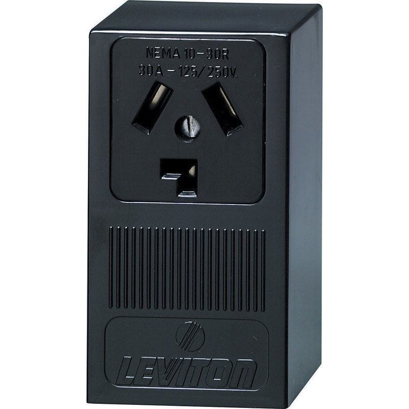 Leviton Electrical Receptacle 30 amps 10-30R 125/250 volts Black