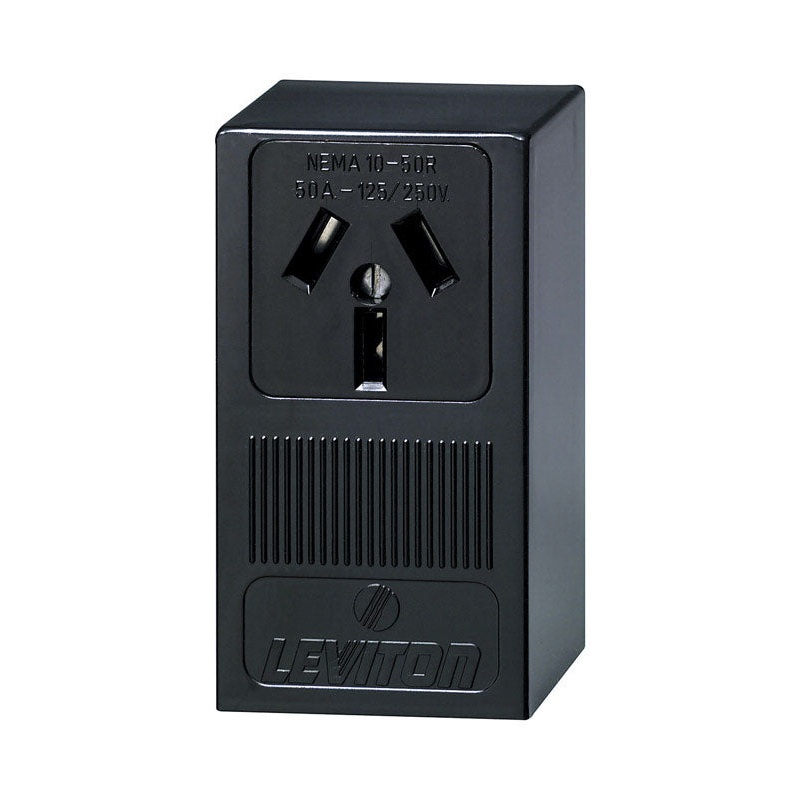 Leviton Electrical Receptacle 50 amps 10-50R 125/250 volts Black