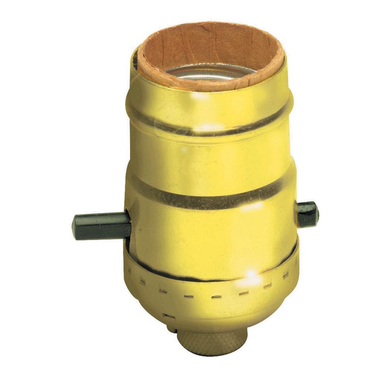 Leviton Push Thru Socket 660 watts 250 volts Medium Polished Gilt