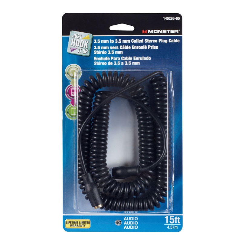 Monster Just Hook It Up 15 ft. L Stereo Plug Cable