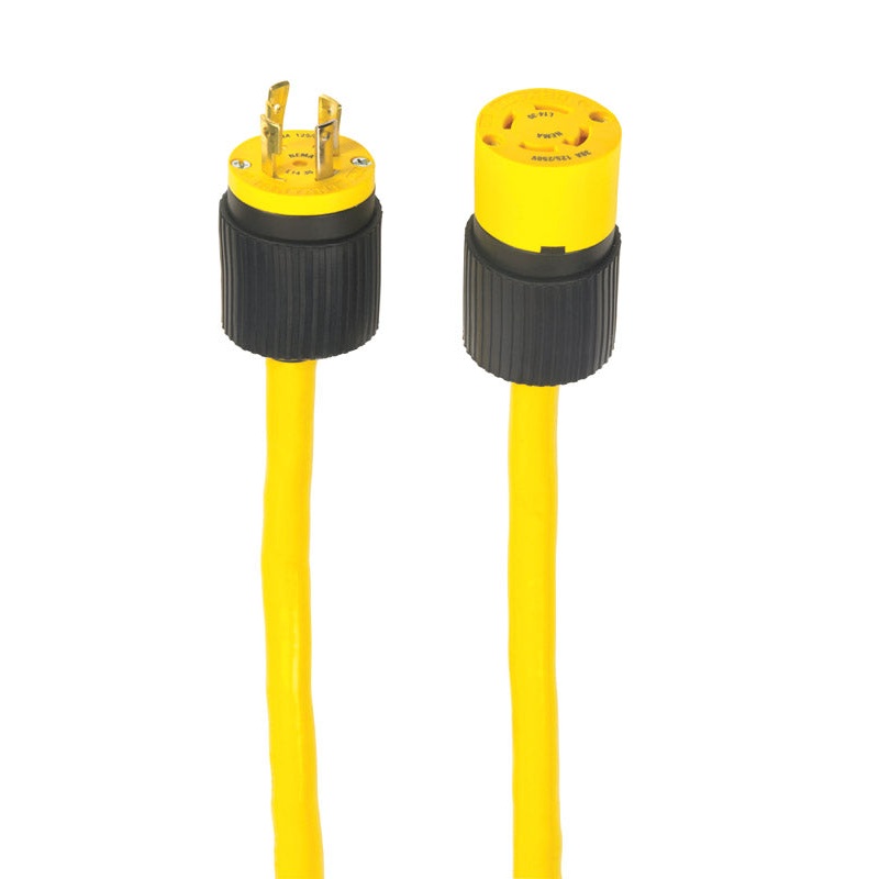Yellow Jacket 10/4 STW 600 volts Generator Cord 25 ft. L Yellow