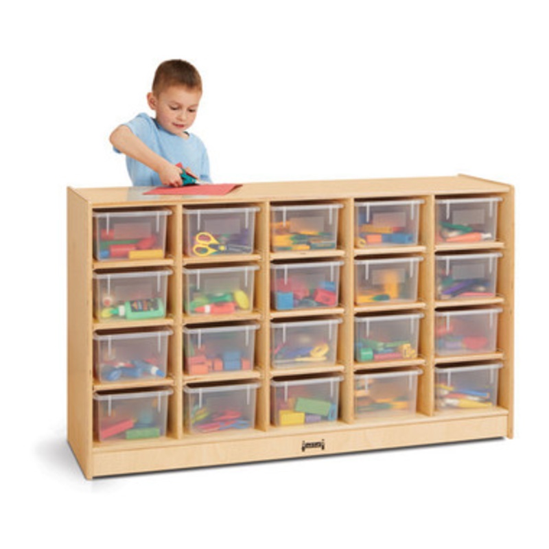 20 Cubbie-Tray Mobile Storage with or without Tubs