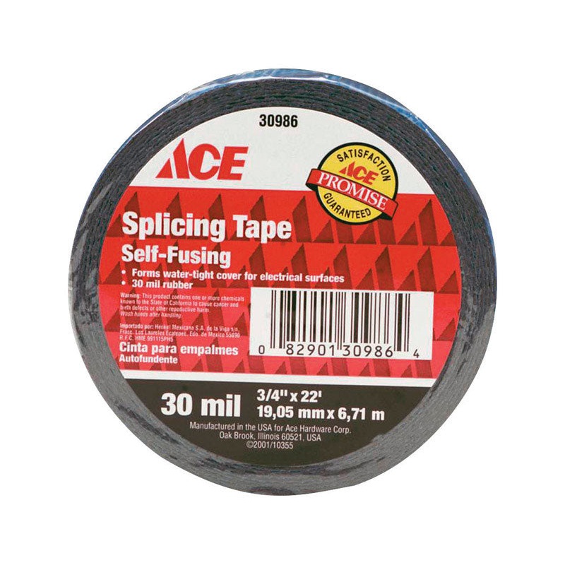 Ace 3/4 in. W x 22 ft. L Rubber Splicing Tape Black