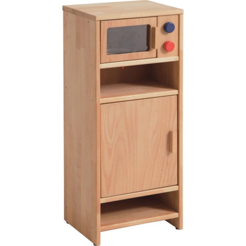 Children’s Apartment High Cabinet with Toy Microwave