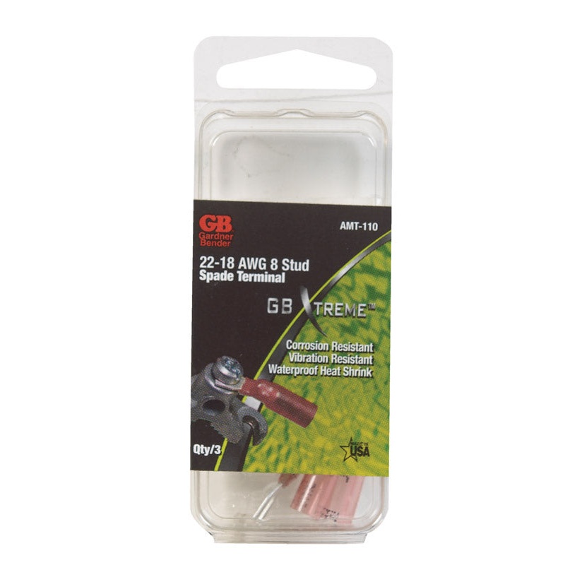 GB Industrial Spade Terminal Nylon Red 3