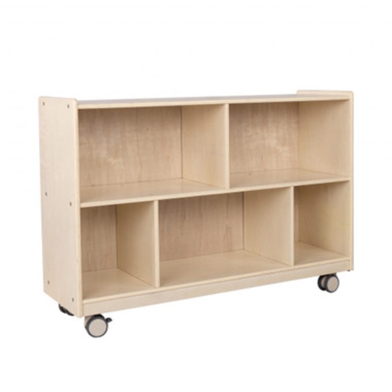 Mobile 2-Shelf Storage 30H – Assembled