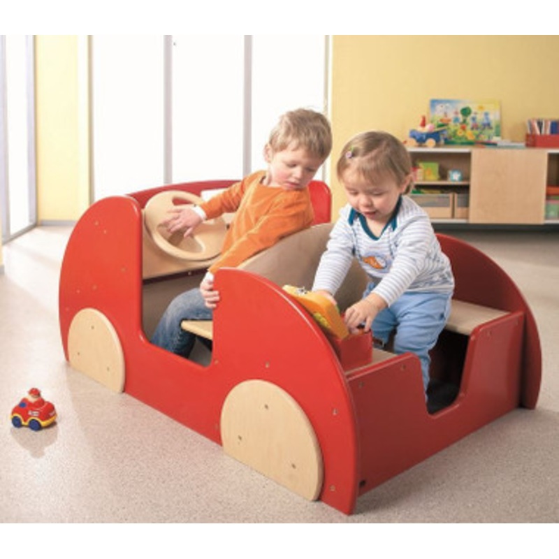 Red Wooden Play Car Activity Center