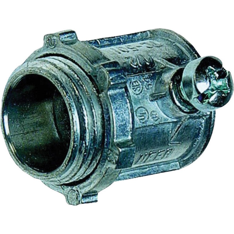 Sigma 1-1/2 in. Dia. Zinc Set Screw Connector EMT For Securing and terminating steel EMT conduit