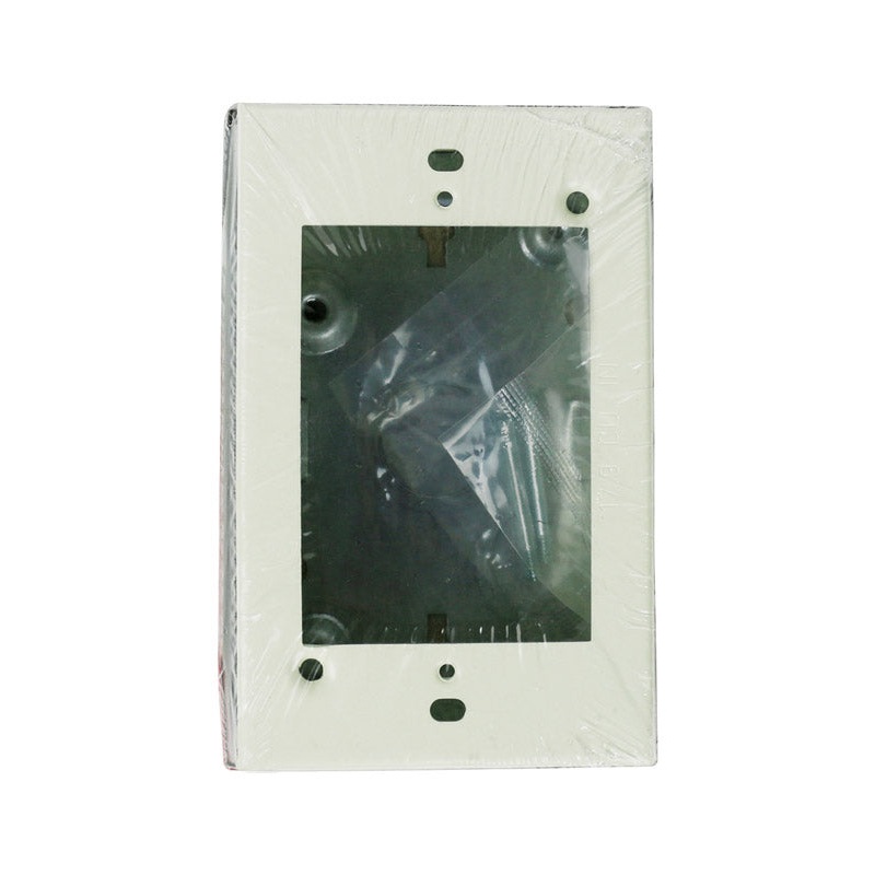 Wiremold 4-3/4 in. H 1 Gang Rectangle Outlet Box 1/2 in. Ivory Steel