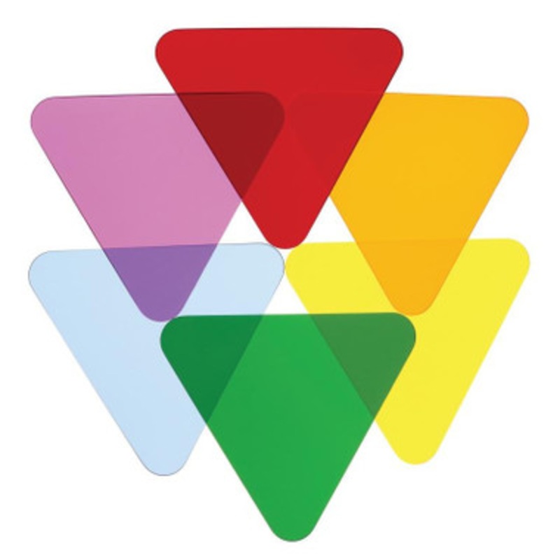 6 Color Wheel Triangles for Light Tables