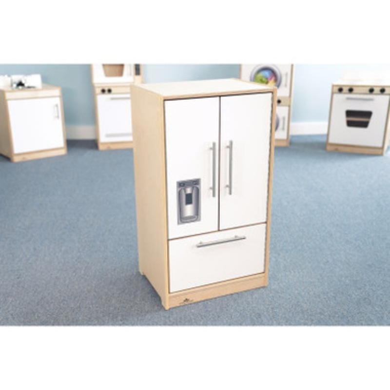 Contemporary White Toy Refrigerator