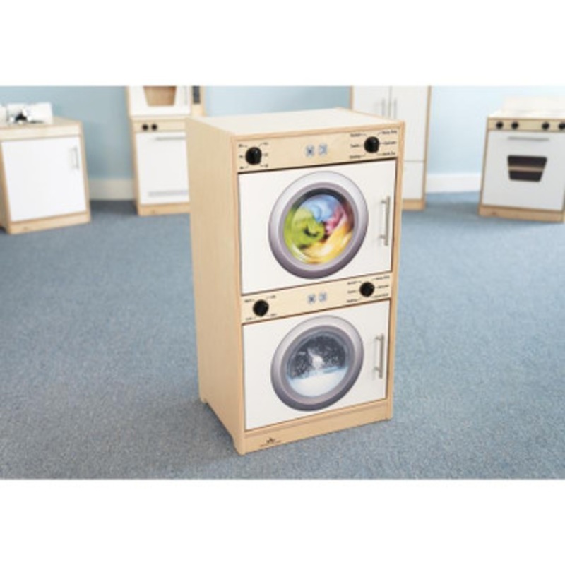 Contemporary White Toy Washer and Dryer Set